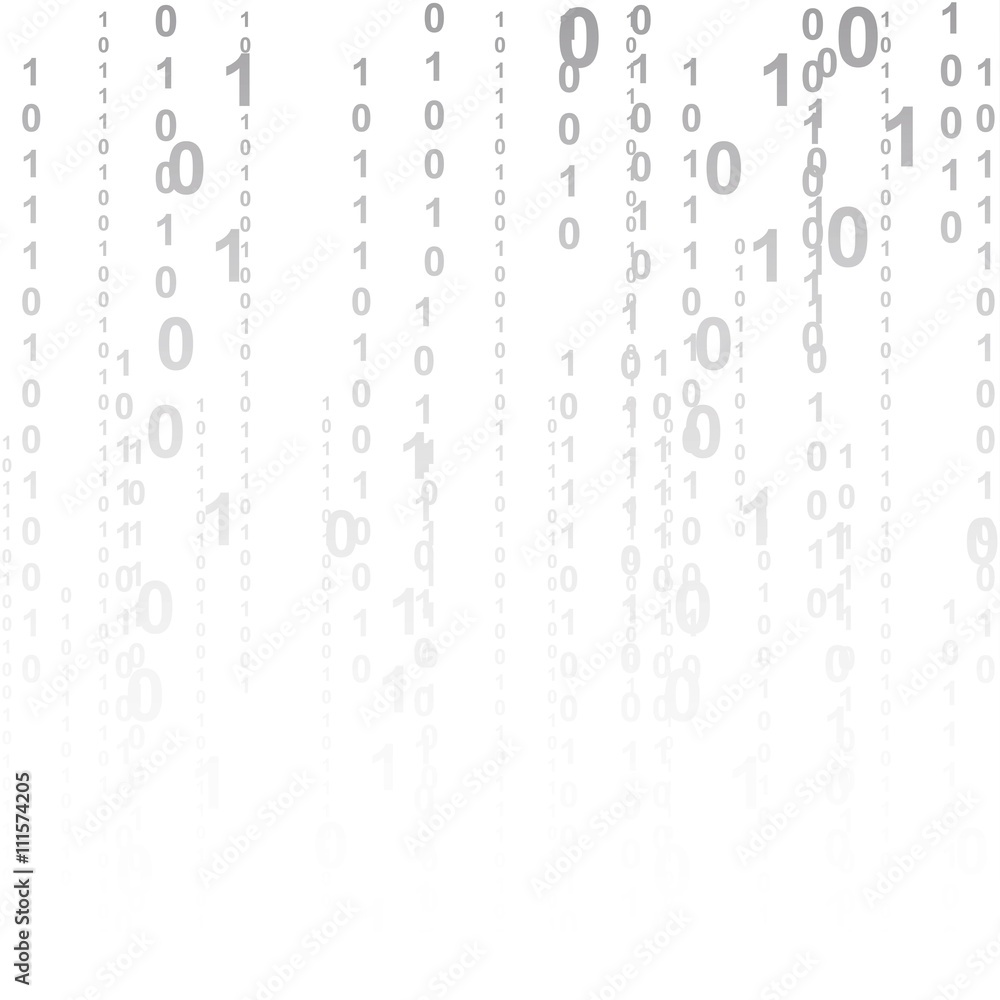 Poster flat binary code screen listing table cypher