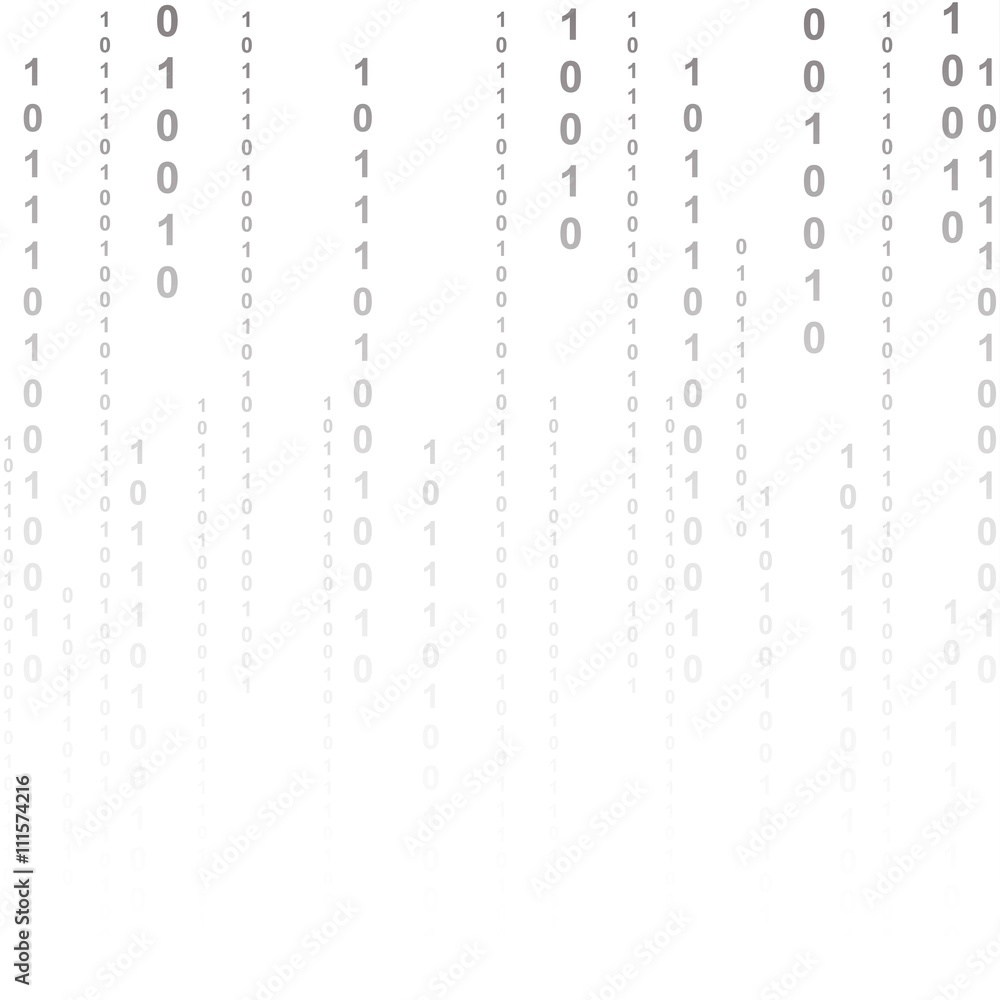 Poster flat binary code screen listing table cypher