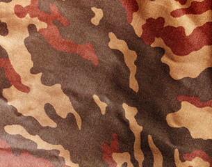 Abstract camouflage cloth texture.