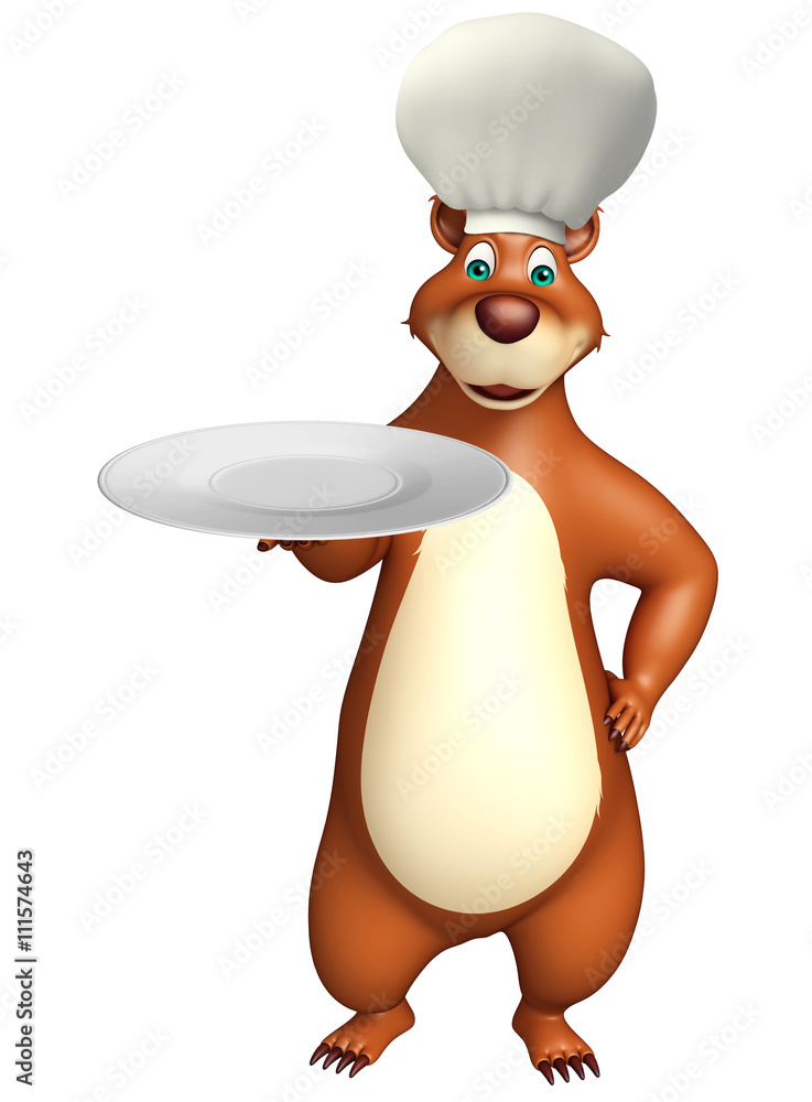 Poster Bear cartoon character