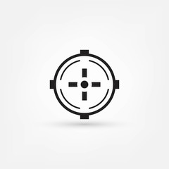 Vector target icon, isolated