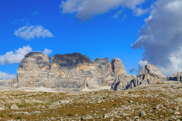 Fototapeta premium Typical mountain landscape in the Dolomites