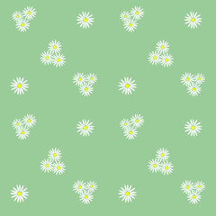 Daisies seamless pattern