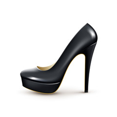 Women fashion shoes. Vector detailed realistic illustration