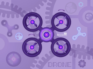 Abstract image drone. Vector