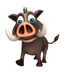 cute Boar funny cartoon character