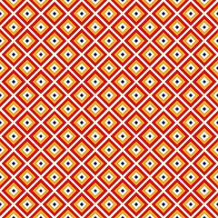 Bright ethnic abstract background. Seamless pattern with symmetric geometric ornament.
