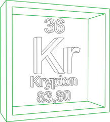 Periodic Table of Elements - Krypton