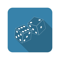 Simple vector dices icon