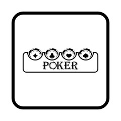 Poker chip vector icon