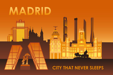 Fototapeta premium Madrid city that never sleeps
