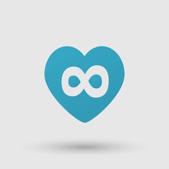 Fototapeta premium Heart symbol speech bubble icon