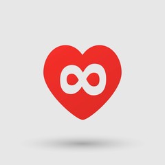 Heart symbol speech bubble icon