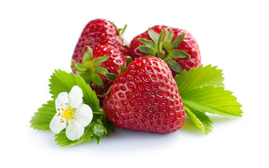 Ripe strawberry isolated