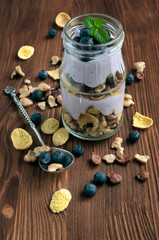 Muesli with blueberry