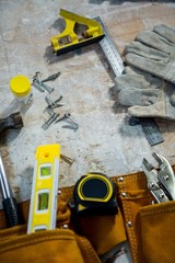 Zoom of carpenters tools