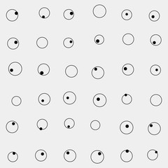 Pattern rounds. Monochrome minimal, geometric. Can be used as wrapping paper or texture for clothes.