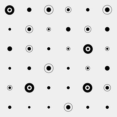 Pattern rounds. Monochrome minimal, geometric. Can be used as wrapping paper or texture for clothes.