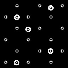 Pattern rounds. Monochrome minimal, geometric. Can be used as wrapping paper or texture for clothes.