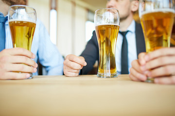 Glasses with beer