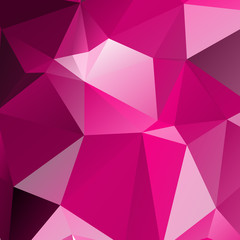 Low poly triangulated background. Pink shades. Vector illustration.