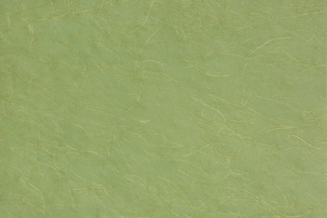 Obraz na płótnie Canvas Japanese green paper with gold thread.