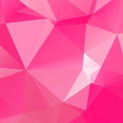 Fototapeta premium Low poly triangulated background. Pink shades. Vector illustration.
