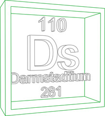 Periodic Table of Elements - Darmstadtium
