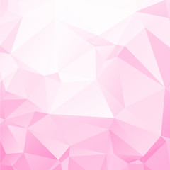 Low poly triangulated background. Pink shades. Vector illustration.