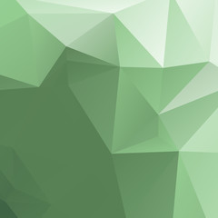 Low poly triangulated background. Green shades. Vector illustration.