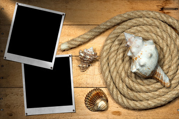 Instant Photos - Rope and Seashells