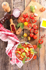 fresh tomato salad with basil