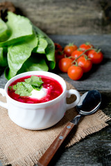 traditional Ukrainian borsch
