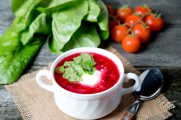 traditional Ukrainian borsch
