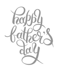 happy father's day handwritten inscription design greeting card