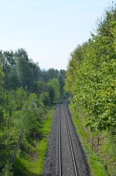 Bahnstrecke - Eisenbahnschienen 