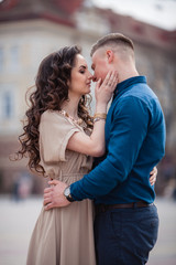 Fototapeta premium couple in love on spring