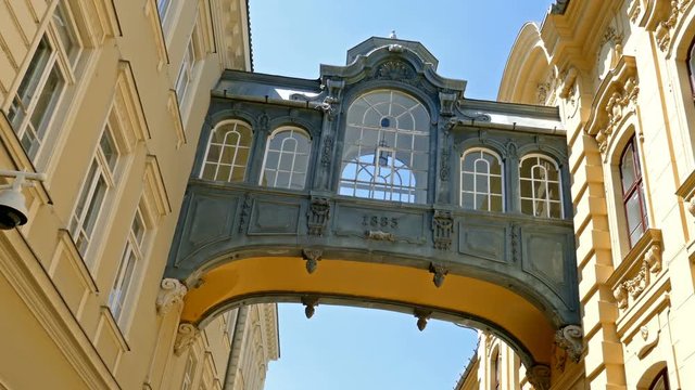 Bridge of Sighs in Szeged, Hungary. Memorial bridge from 1883 for Franz Joseph, King of Hungary.