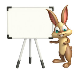 fun Bunny cartoon character with white board