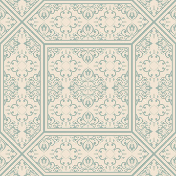 seamless patchwork tile with Victorian motives
