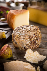 Delicious cheese on the table