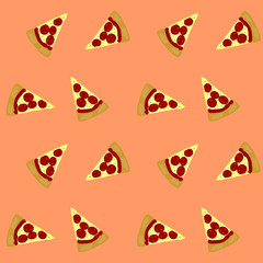 Pizza slice seamless pattern