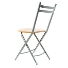 Folding chair over isolated white background