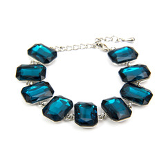 Fashion sapphire Bracelet isolated on white
