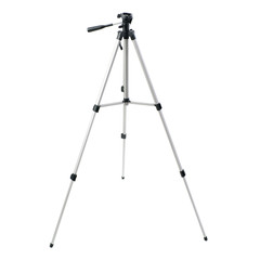 Camera tripod over isolated white background