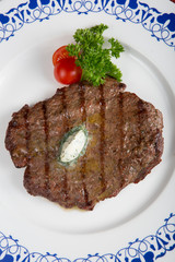 Grilled beef steak