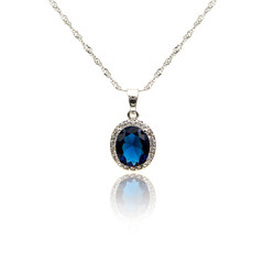 Sapphire pendant isolated on white
