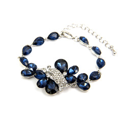 Fashion sapphire Bracelet isolated on white
