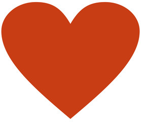 Heart icon, modern minimal flat design style