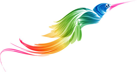 Abstract stylized flying bird